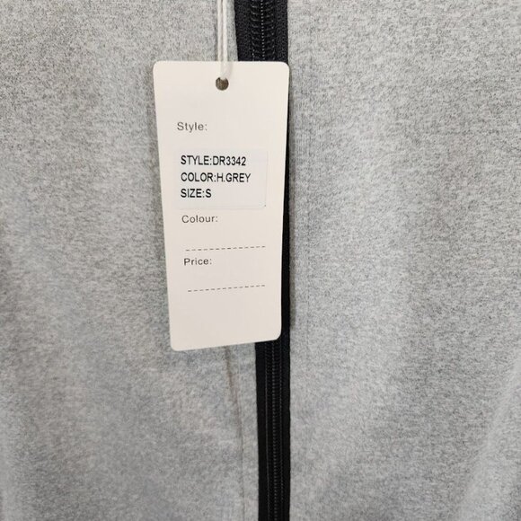 Daisy Zip Front Mock Neck Romper - Gray - Size Small - Picture 7 of 7